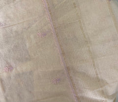 Premium Mulchanderi Chikankari Semi Stitched Tunic and Dupatta set – Light Beige