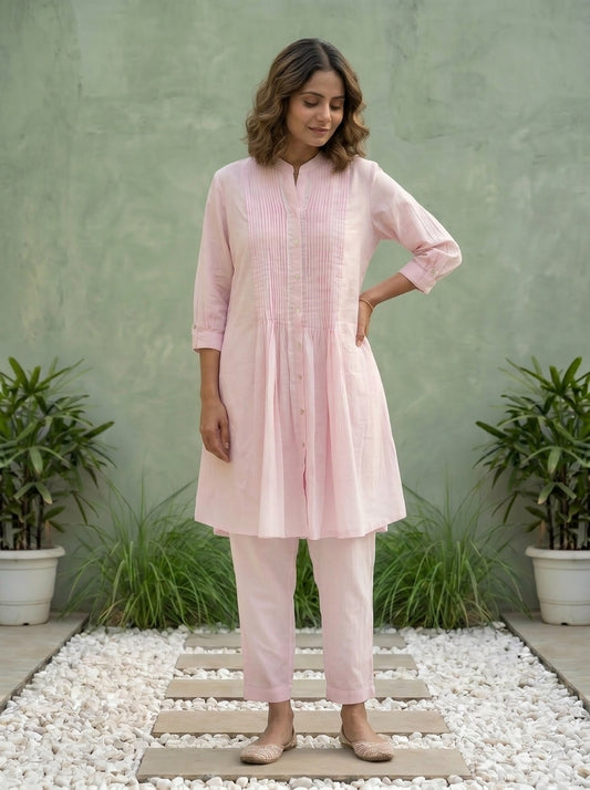 Aira Kurta Co-ord Set in Blush Pink