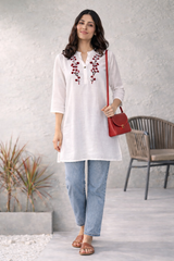 Sahiba Pure Muslin Chikankari Top Gharana