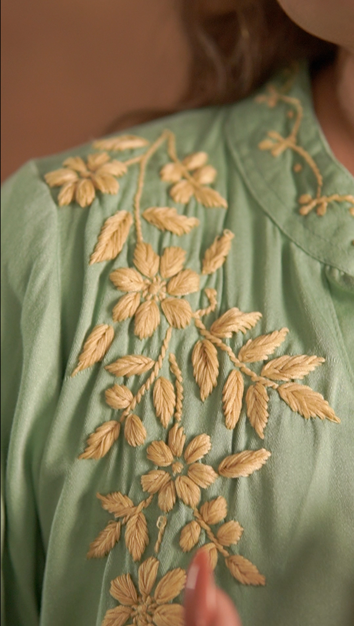 Jashn Premium Twilight Silk Chikankari Coord Set - Sage Green Gharana