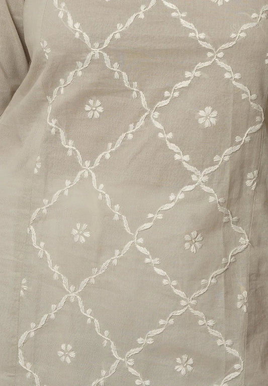 Kimaya Chikankari Mulmul Straight Kurta Gharana