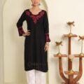Black Lucknowi chikankari Kurta