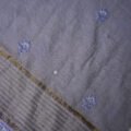 Grey Chanderi Silk Chikankari Unstitched Kurta & Dupatta Set
