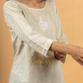 Cotton Light Green Chikankari Top