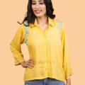 Cotton Lime Yellow Chikankari Top