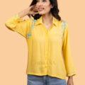 Cotton Lime Yellow Chikankari Top