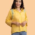 Cotton Lime Yellow Chikankari Top