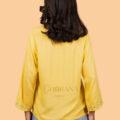 Cotton Lime Yellow Chikankari Top