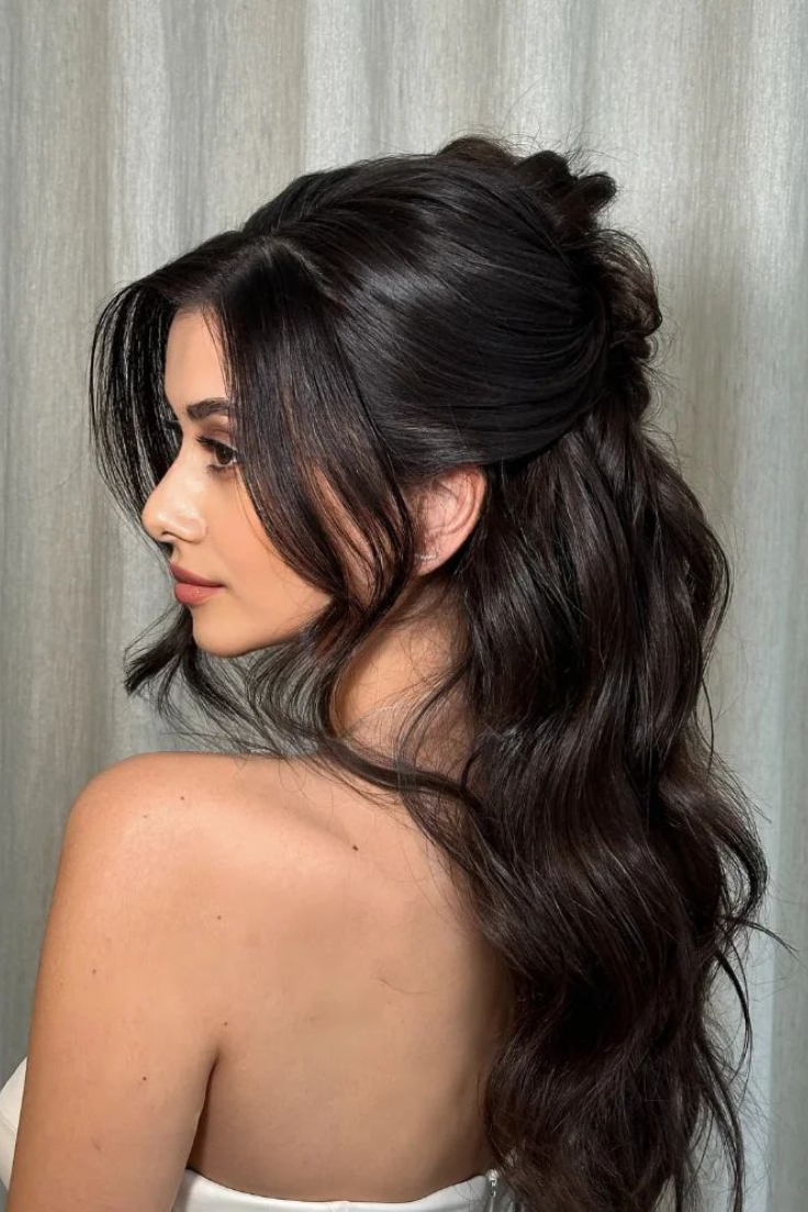 Half-Up, Half-Down Hairstyle