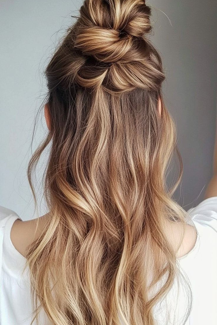 Half-Up, Half-Down Hairstyle